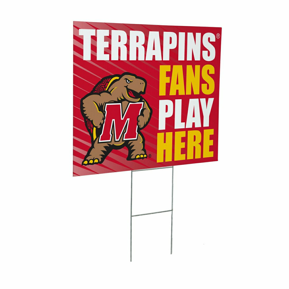 University of Maryland Coroplast Yard Sign "Fans Play Here" - Collegiate Home