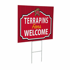 University of Maryland Coroplast Yard Sign, "Fans Welcome" - Collegiate Home