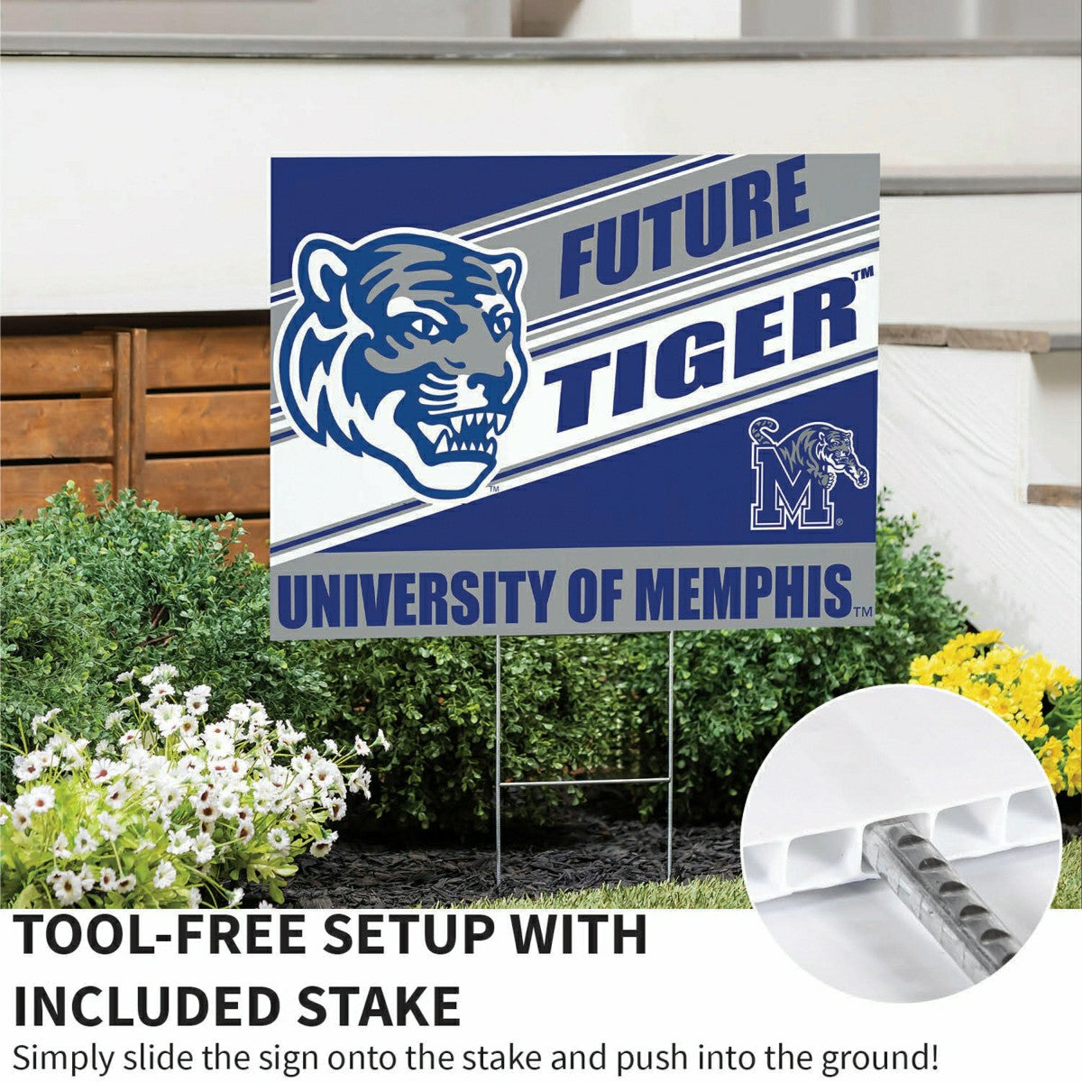 University of Memphis Coroplast Yard Sign, Future Student - Collegiate Home