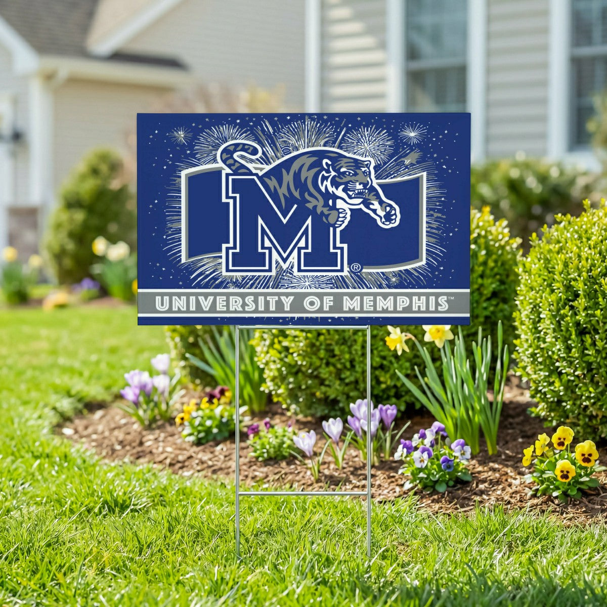 University of Memphis Yard Sign, Patriotic - Collegiate Home