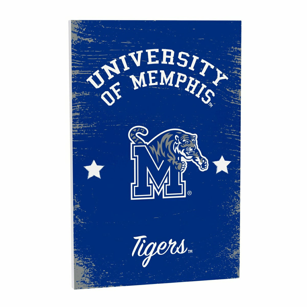 University of Memphis Wood Wall Sign, 16x24 - Collegiate Home