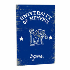 University of Memphis Wood Wall Sign, 16x24 - Collegiate Home