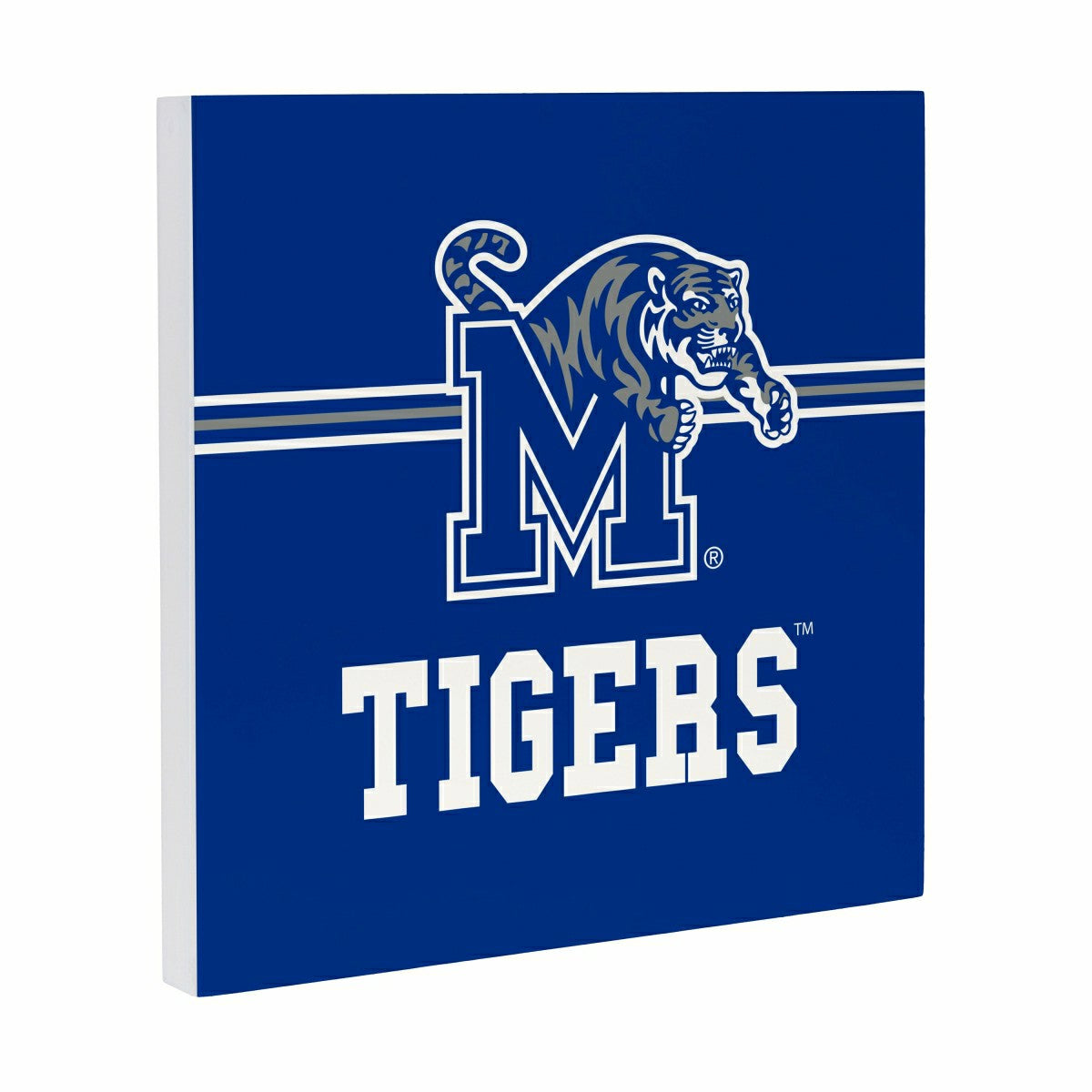 University of Memphis Wood Wall Sign, 12x12 - Collegiate Home