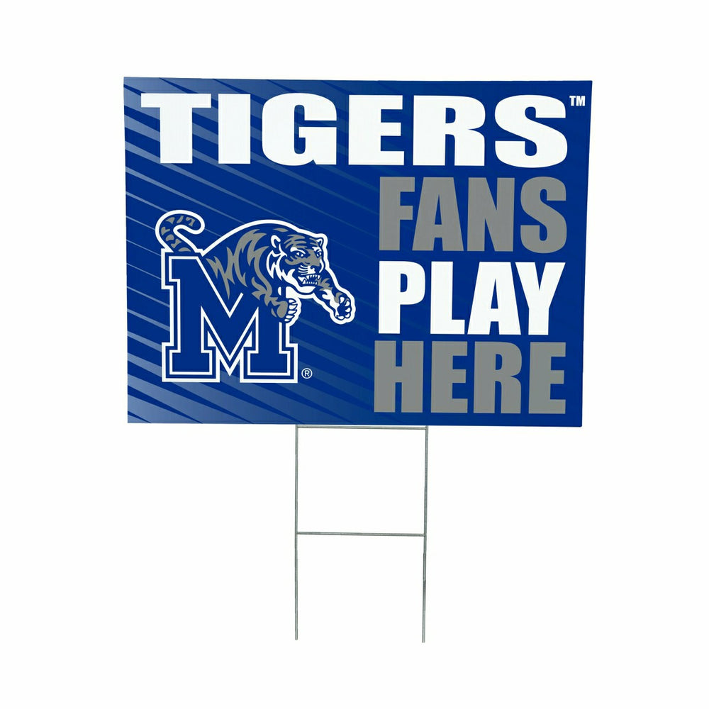University of Memphis Coroplast Yard Sign "Fans Play Here" - Collegiate Home