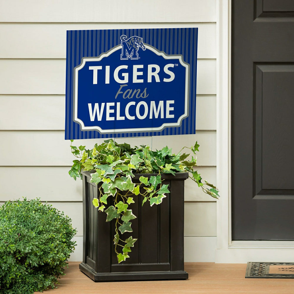 University of Memphis Coroplast Yard Sign, "Fans Welcome" - Collegiate Home