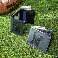 University of Memphis, Bi-Fold and Tri-Fold Wallet Gift Set, Black - Collegiate Home