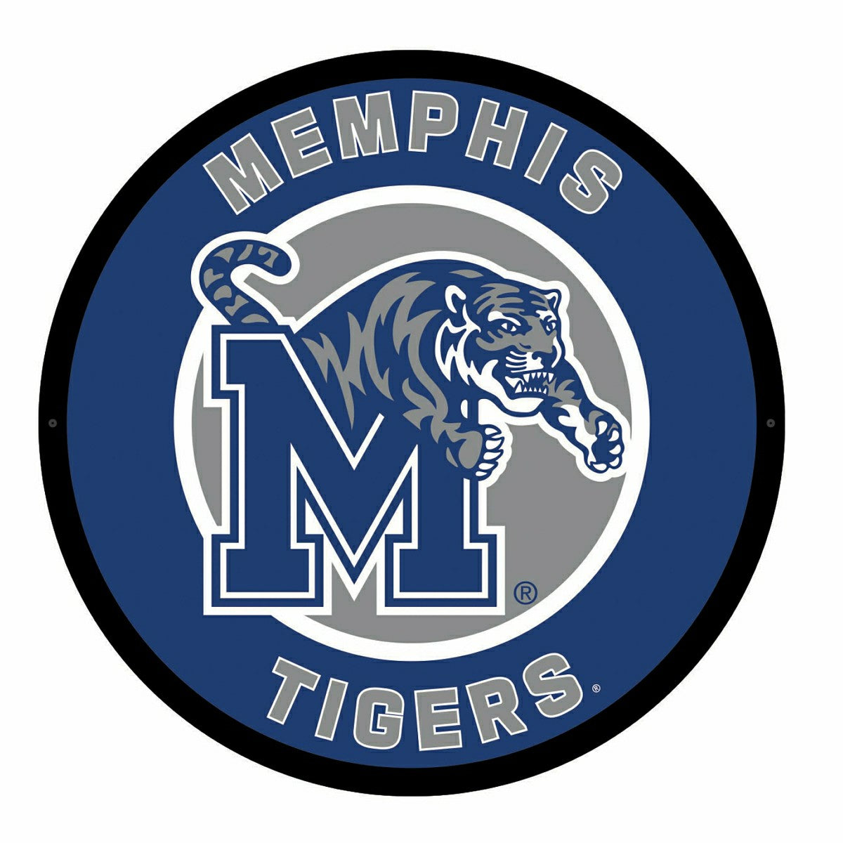 LED Wall Decor, Round, University of Memphis - Collegiate Home
