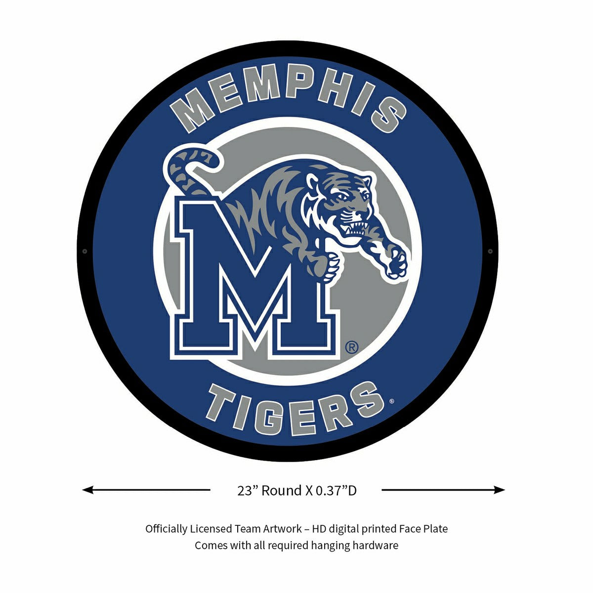 LED Wall Decor, Round, University of Memphis - Collegiate Home