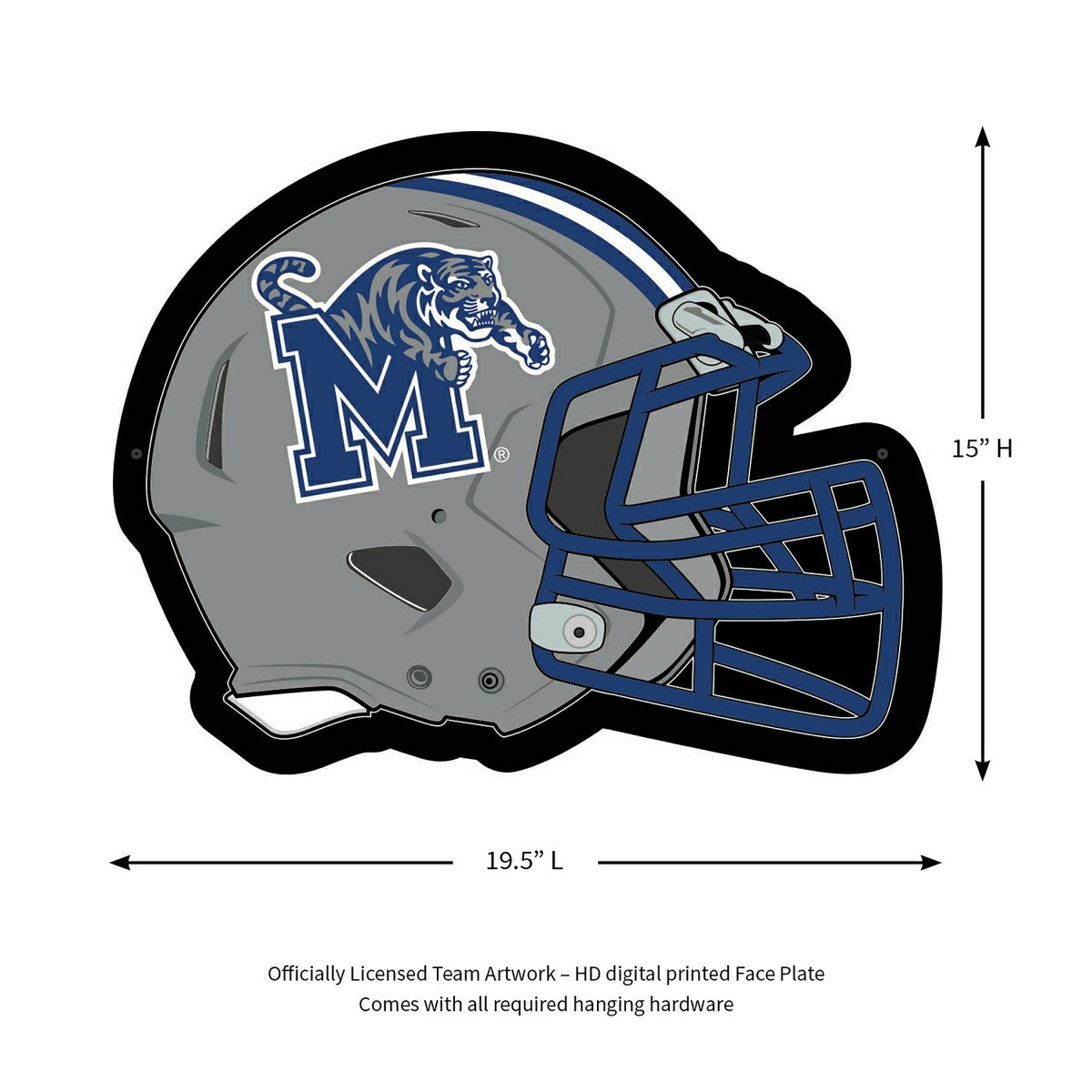 LED Wall Decor, Helmet, University of Memphis - Collegiate Home