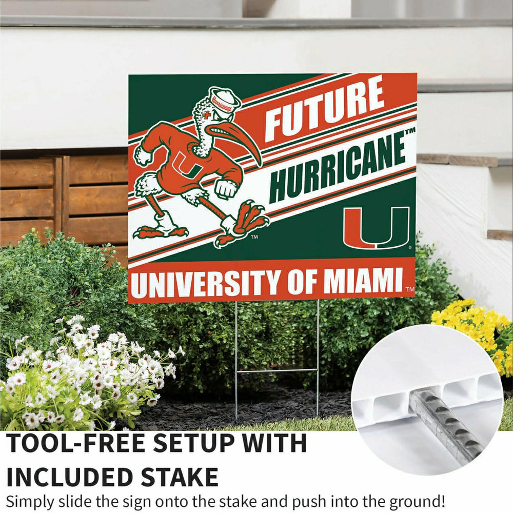 University of Miami Coroplast Yard Sign, Future Student - Collegiate Home
