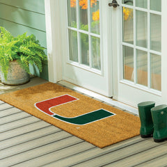 University of Miami Extra Large Full Color Coir Mat, 60"x24" - Collegiate