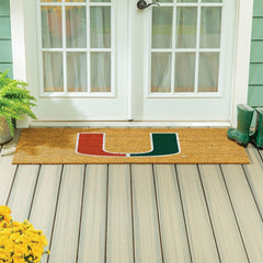 University of Miami Extra Large Full Color Coir Mat, 60"x24" - Collegiate
