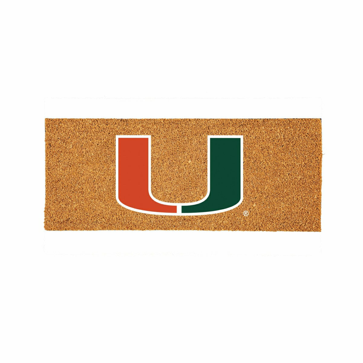 University of Miami Extra Large Full Color Coir Mat, 60"x24" - Collegiate