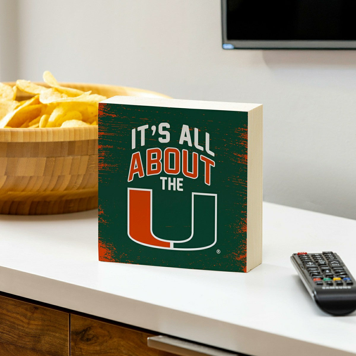 University of Miami Plock, Down Home Fans, 6x6 - Collegiate Home