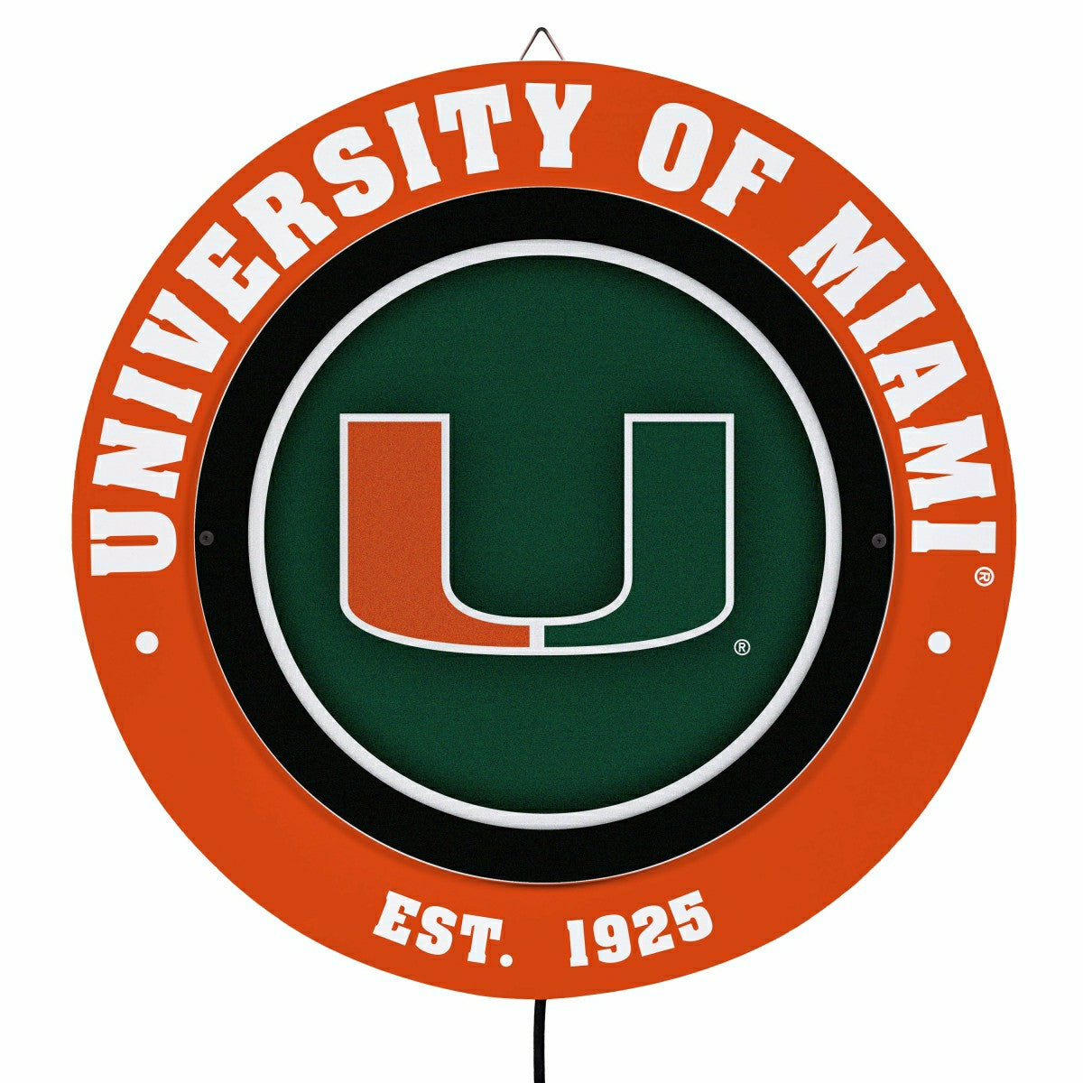 University of Miami, Metal Lite, Round - Collegiate