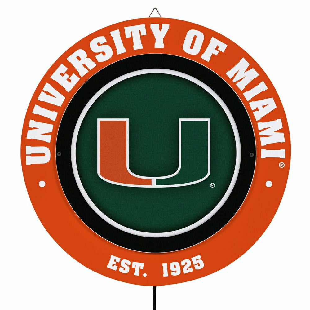 University of Miami, Metal Lite, Round - Collegiate