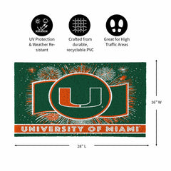 University of Miami Yard Sign, Patriotic - Collegiate Home