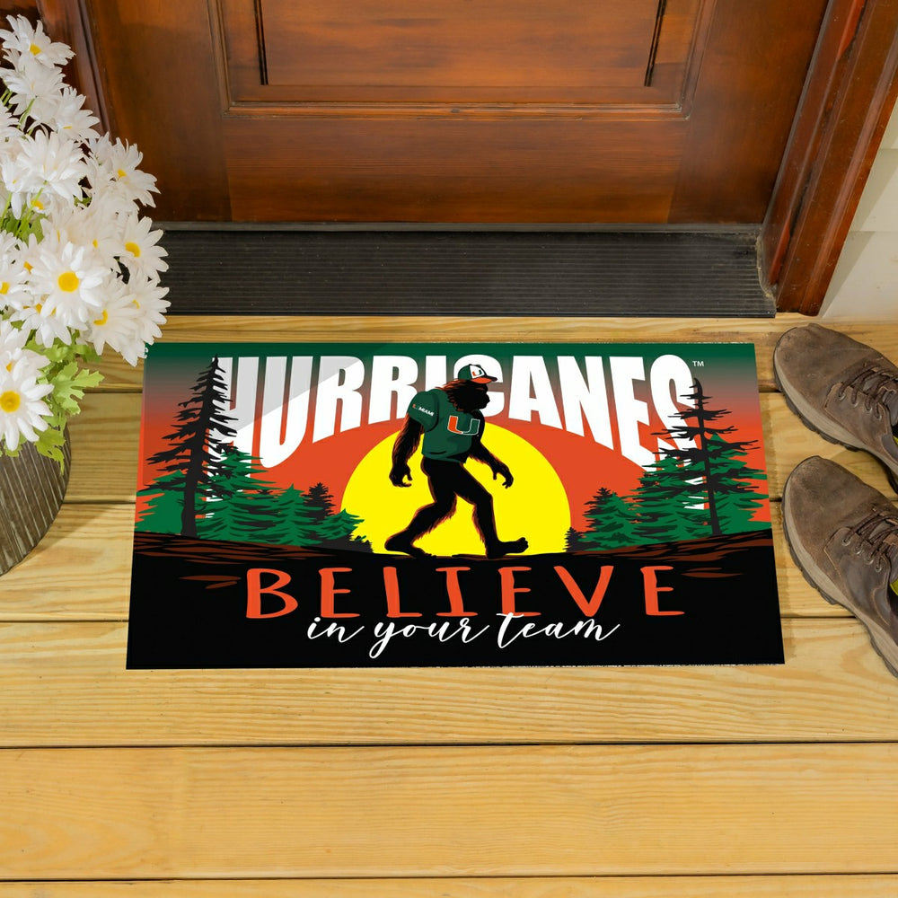 University of Miami Bigfoot PVC Mat, 28"x16" - Collegiate