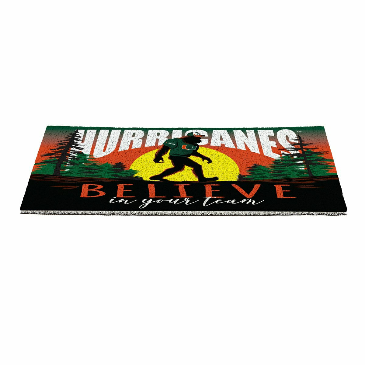 University of Miami Bigfoot PVC Mat, 28"x16" - Collegiate