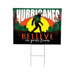 University of Miami Yard Sign, Bigfoot - Collegiate Home