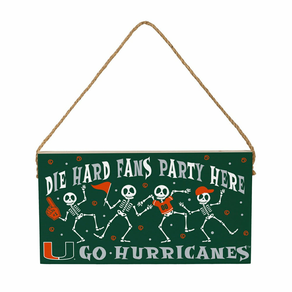 University of Miami Halloween Wood Wall Sign, 6x11 - Collegiate Home