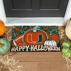 University of Miami Halloween PVC Mat, 28"x16" - Collegiate
