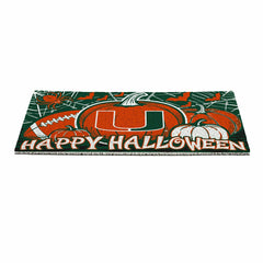 University of Miami Halloween PVC Mat, 28"x16" - Collegiate