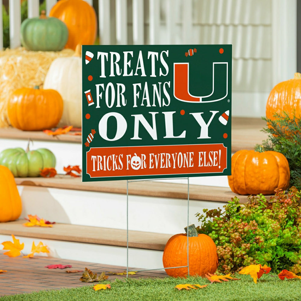 University of Miami Yard Sign, Halloween Treats for Fans - Collegiate Home