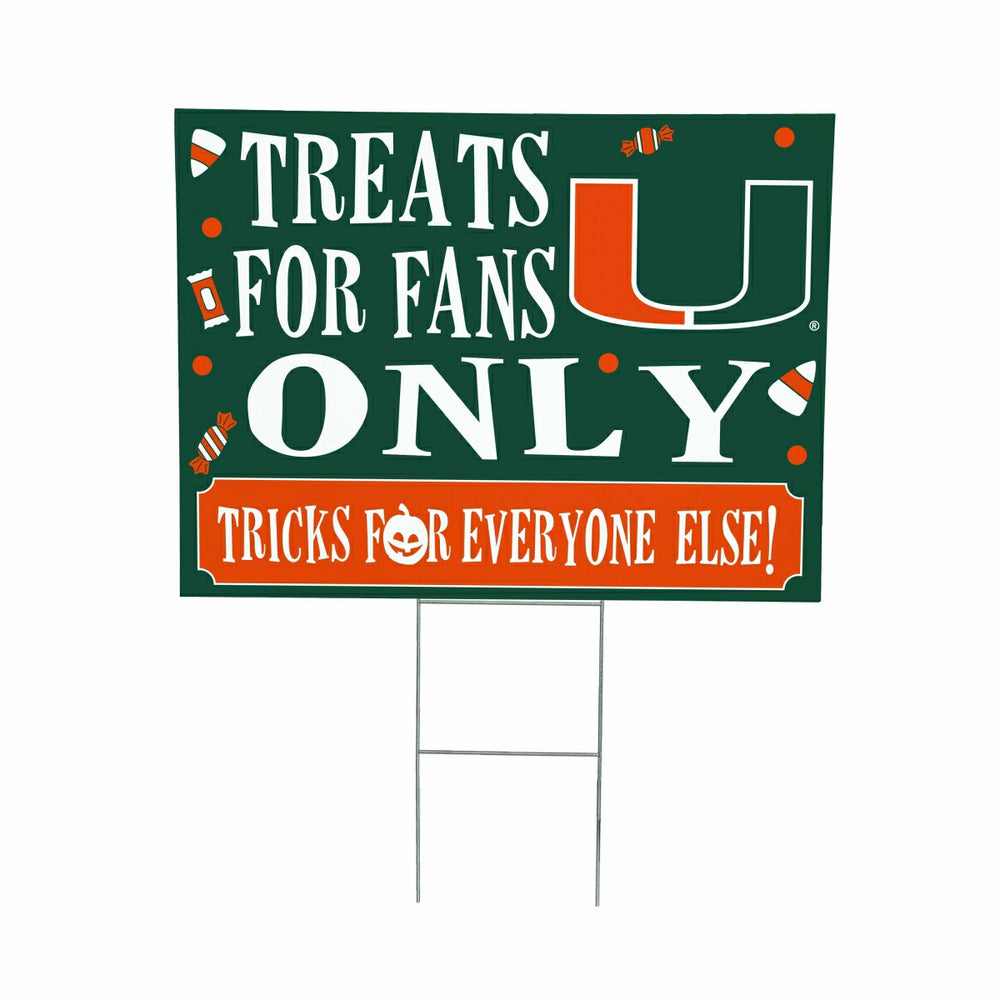 University of Miami Yard Sign, Halloween Treats for Fans - Collegiate Home