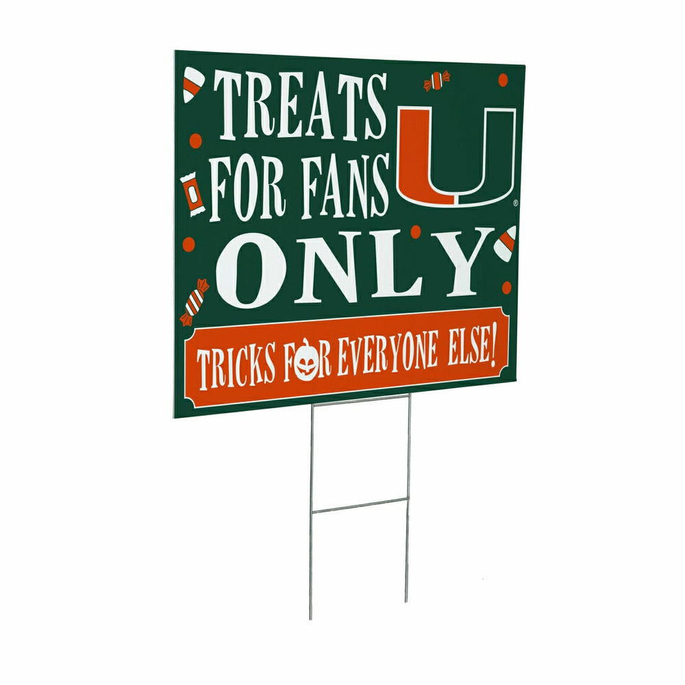 University of Miami Yard Sign, Halloween Treats for Fans - Collegiate Home