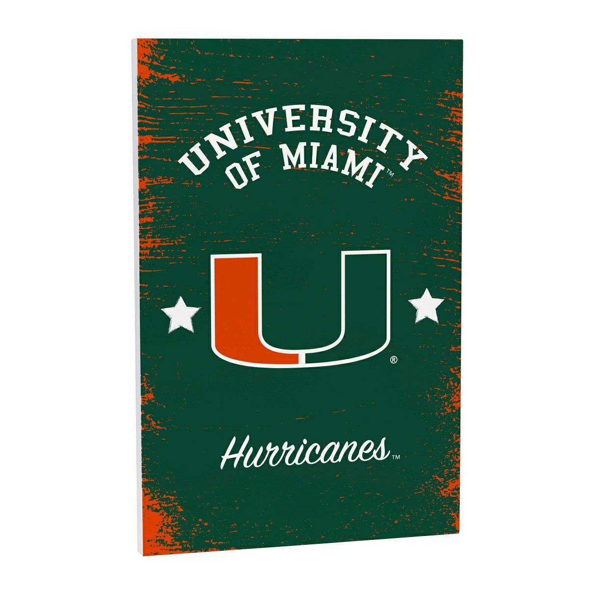 University of Miami Wood Wall Sign, 16x24 - Collegiate Home