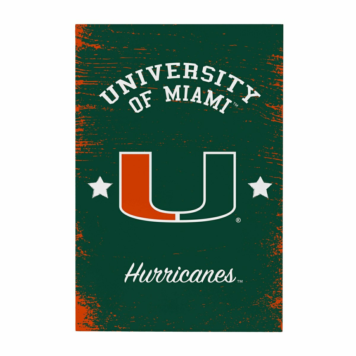 University of Miami Wood Wall Sign, 16x24 - Collegiate Home