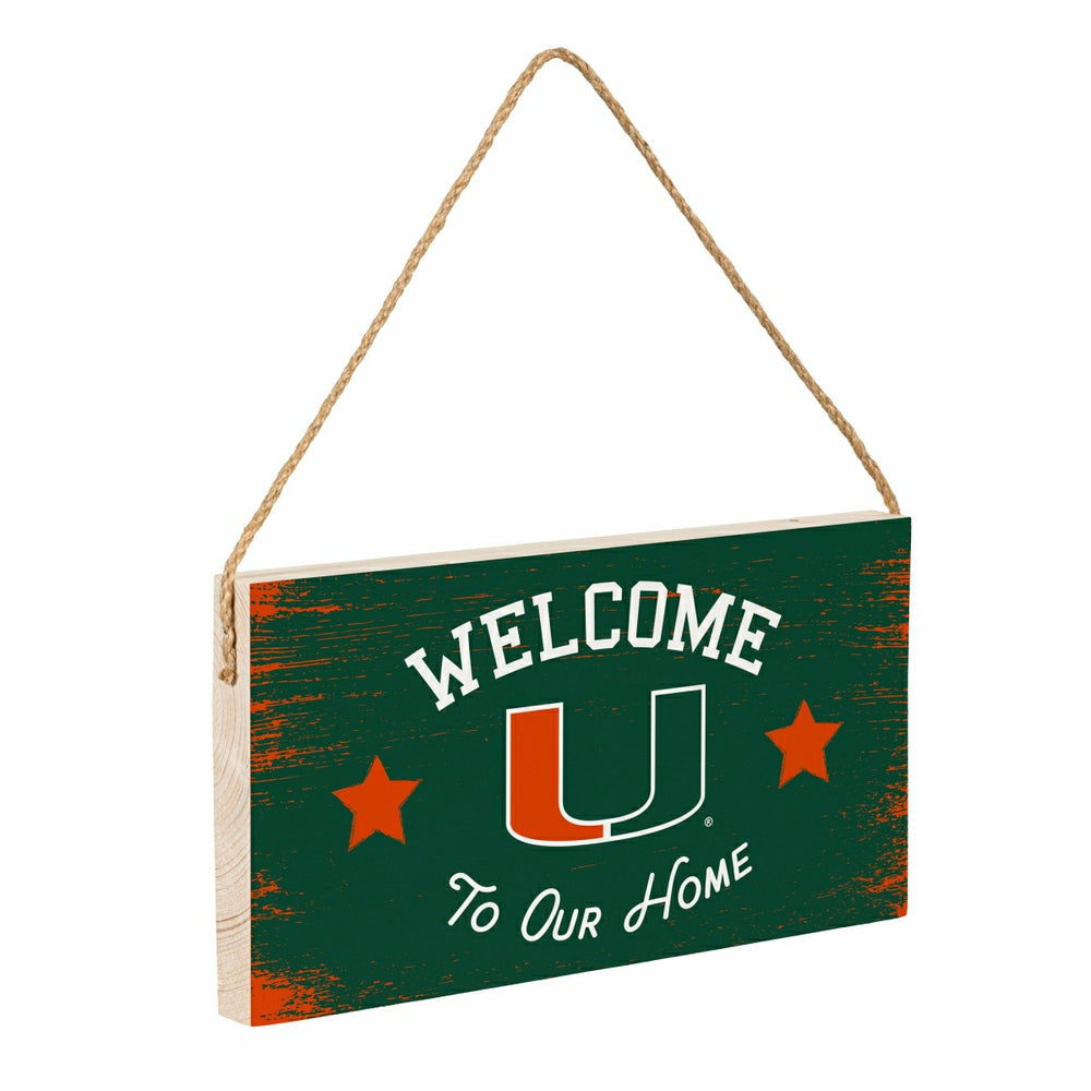 University of Miami Wood Wall Sign, 6x11 - Collegiate Home