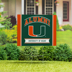 University of Miami Coroplast Yard Sign Alumni - Collegiate Home