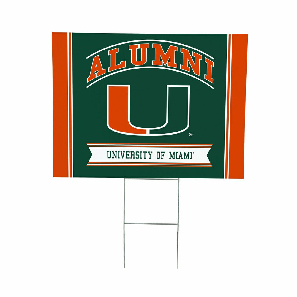 University of Miami Coroplast Yard Sign Alumni - Collegiate Home