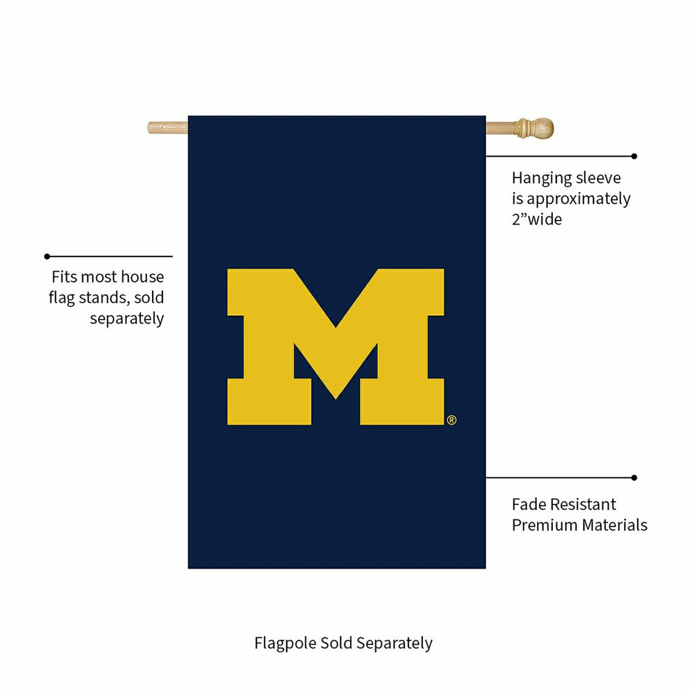 Applique Flag, Reg, University Of Michigan - Collegiate Home