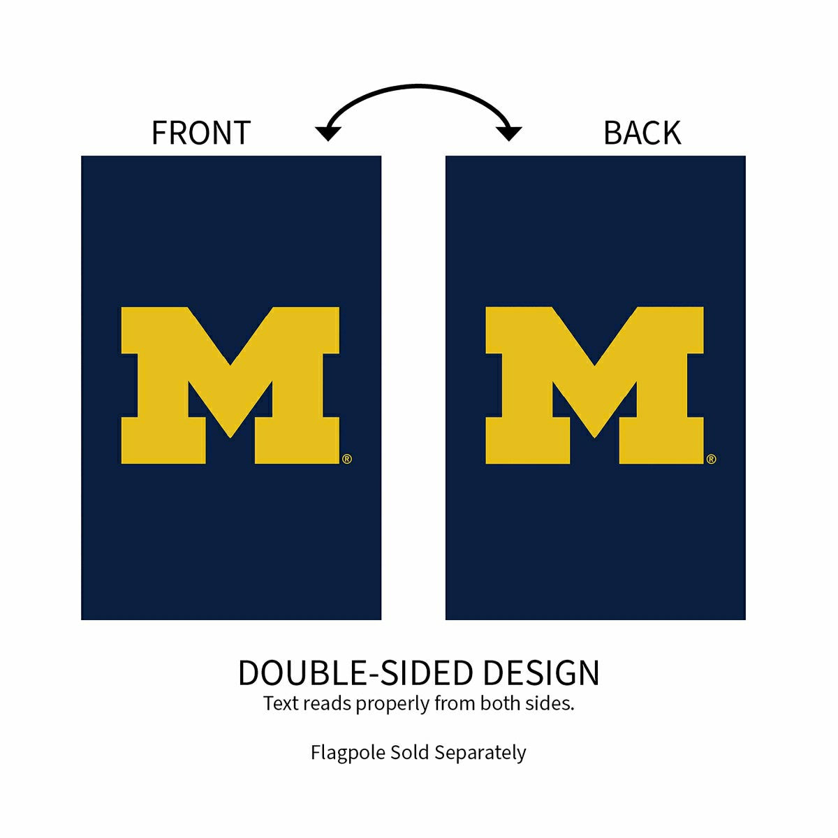 Applique Flag, Reg, University Of Michigan - Collegiate Home
