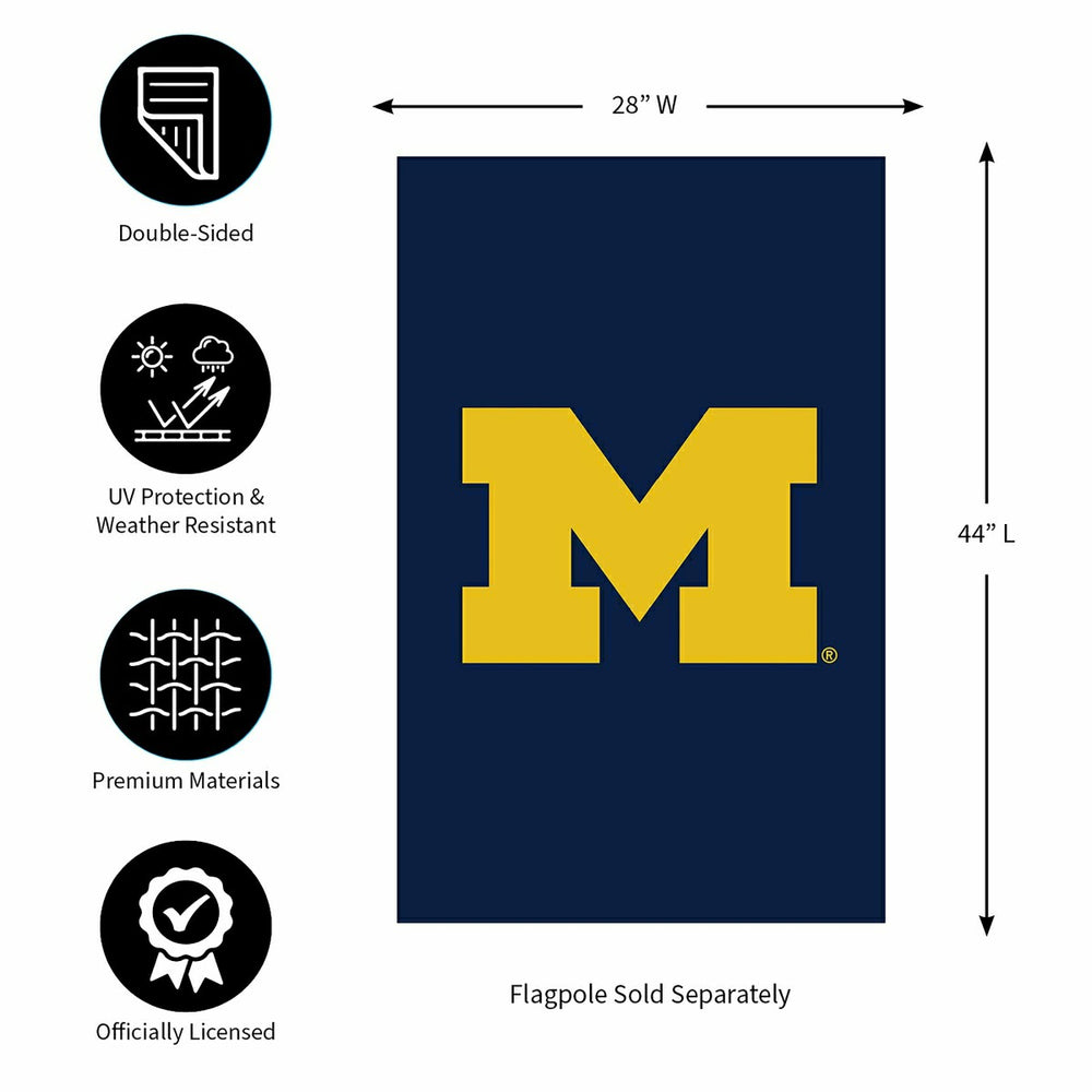 Applique Flag, Reg, University Of Michigan - Collegiate Home