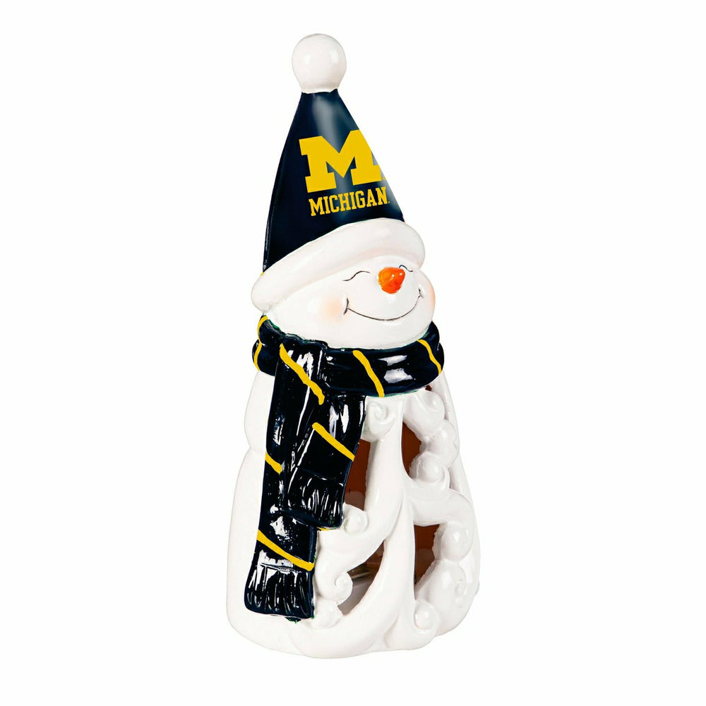 University Of Michigan Snowman LED Statuary, 8" - Collegiate Home