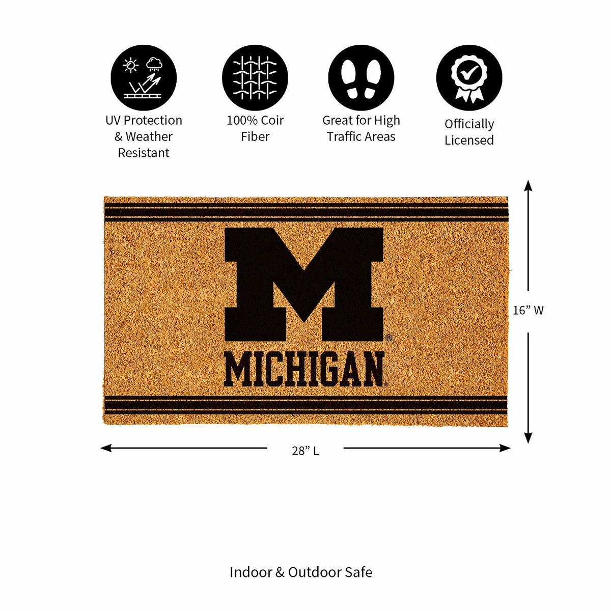 University Of Michigan, Coir Mat 1C - Collegiate
