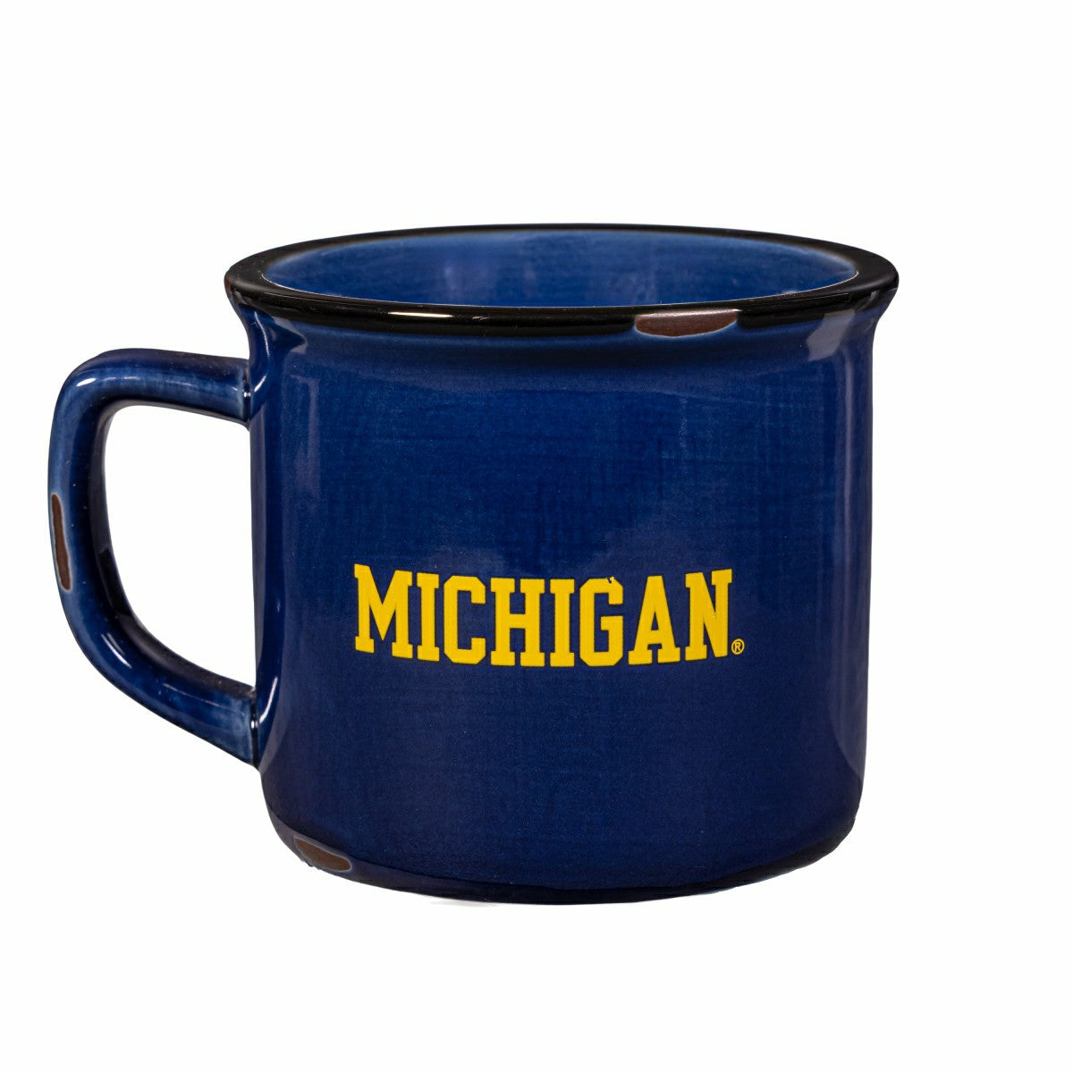 University Of Michigan Ceramic Camp Cup with Enamel Finish, 14oz - Collegiate Home