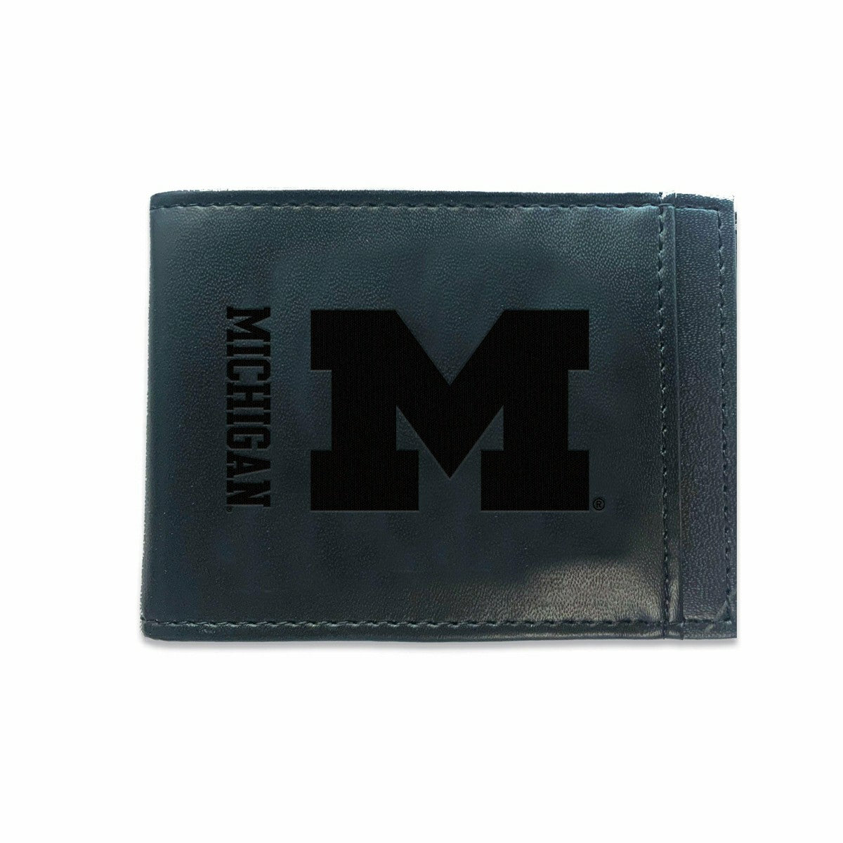 Front Pocket Wallet w/ RFID Blocking, University Of Michigan, Black - Collegiate Home
