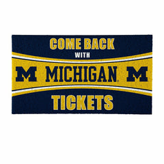 28" x 16" PVC Trapper Mat, Come Back with Tickets, University Of Michi - Collegiate