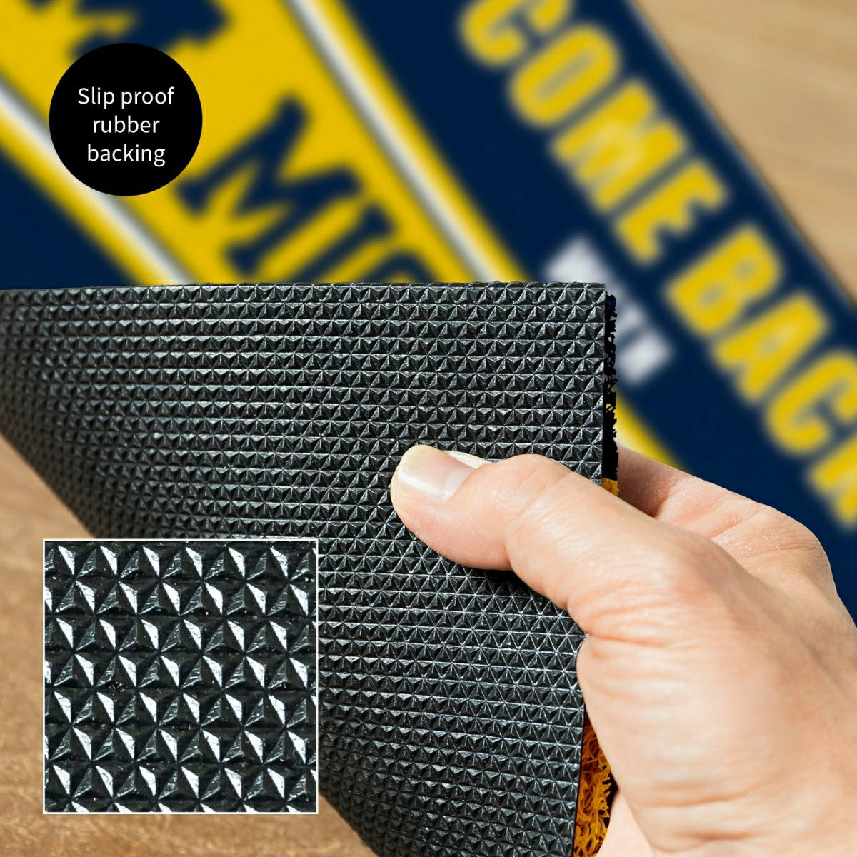 28" x 16" PVC Trapper Mat, Come Back with Tickets, University Of Michi - Collegiate