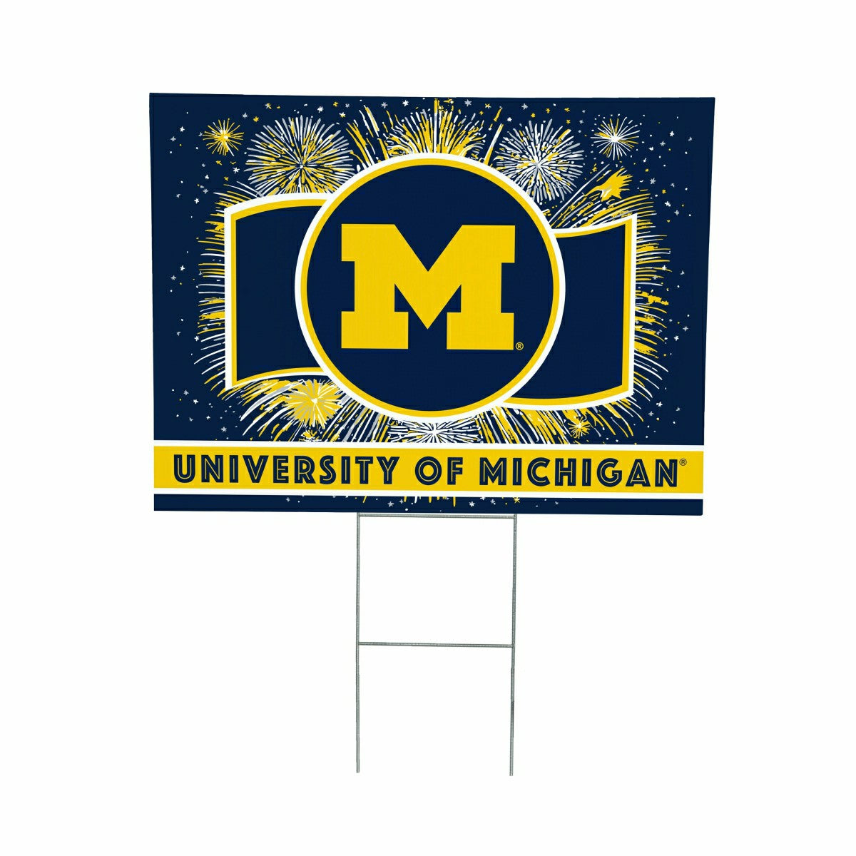 University Of Michigan Yard Sign, Patriotic - Collegiate Home