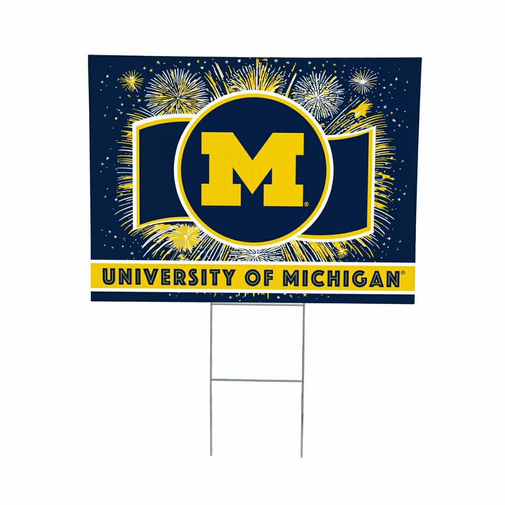 University Of Michigan Yard Sign, Patriotic - Collegiate Home