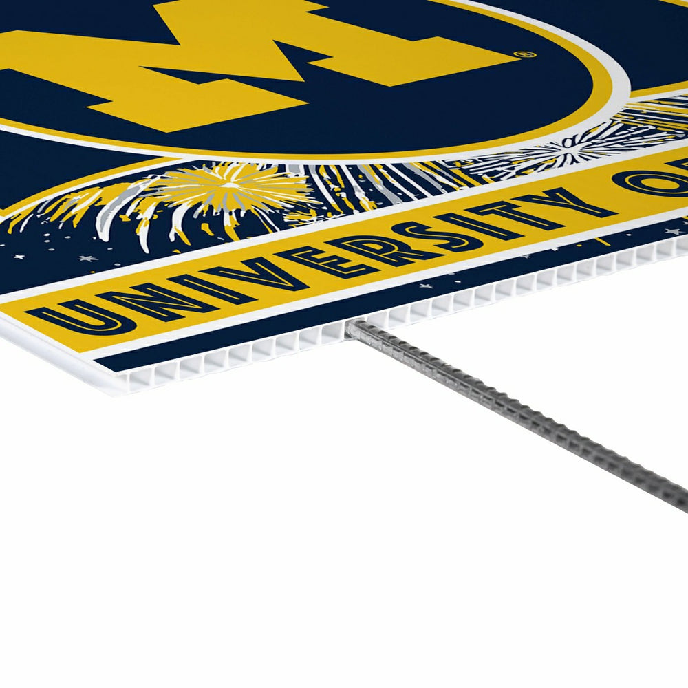 University Of Michigan Yard Sign, Patriotic - Collegiate Home
