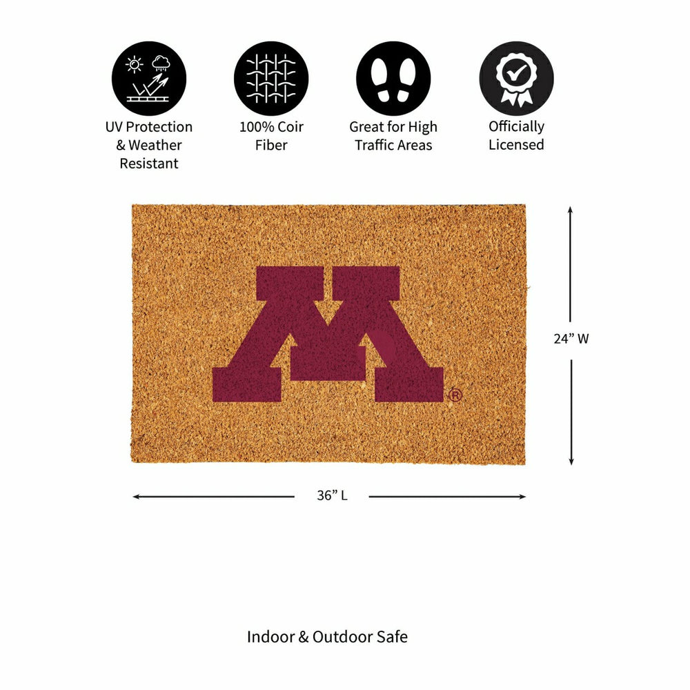 University of Minnesota Large Full Color Coir Mat, 36"x24" - Collegiate