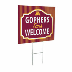 University of Minnesota Coroplast Yard Sign, "Fans Welcome" - Collegiate Home