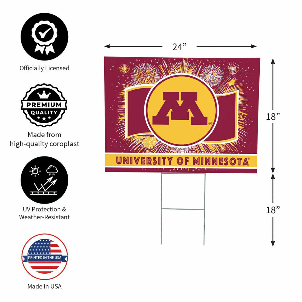University of Minnesota Yard Sign, Patriotic - Collegiate Home